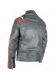 Men's Fashion Gray Biker Jacket Jacket